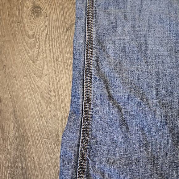 Vintage Tommy Hilfiger Wide Leg Jeans Size 8 Light Wash Hook Zip Y2K Preppy 2001 - Picture 4 of 11